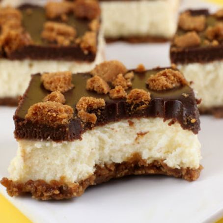 Chocolate Biscoff Cheesecake Bars