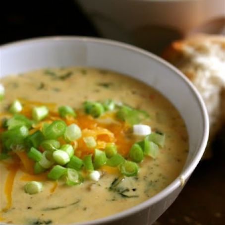 Roasted Poblano-Cheddar Soup Recipe - (4/5)