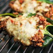 Grilled Chorizo Stuffed Poblano Peppers