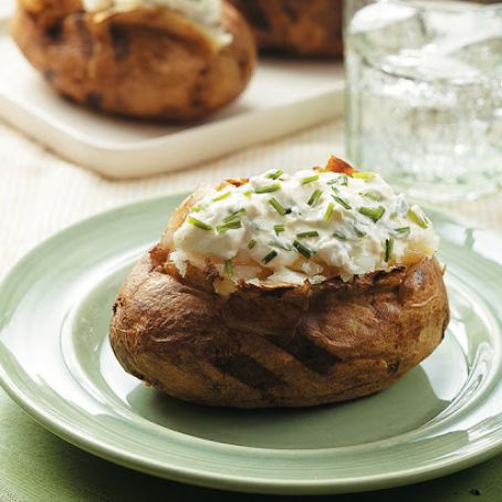 Grilled Baked Potatoes