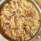 Chicken Mozzarella Pasta with Sun-Dried Tomatoes