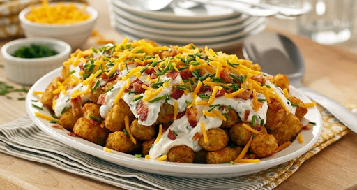 Easy Loaded Tater Tots - The Missing Lokness