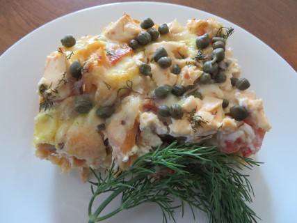 Smoked Salmon With Capers Breakfast Casserole Recipe Recipe - (4.6/5) image