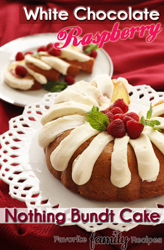 White Chocolate Raspberry Cake {Nothing Bundt Cakes Copycat} Recipe