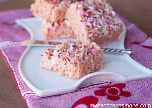 Strawberry Cake Batter Rice Krispie Treats Recipe - (4.2/5) image