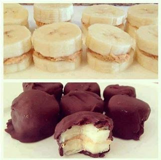 Frozen Chocolate, Peanut Butter, Banana Bites Recipe - (4.6/5) image