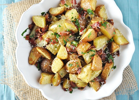 Roasted Red Potatoes with Bacon, Garlic & Parmesan Recipe - (4.3/5)_image