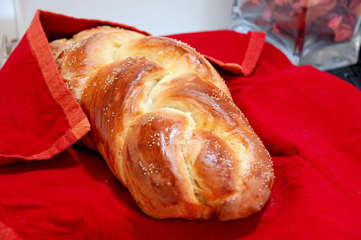 Braided Saffron Challah Bread