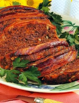Bacon Topped Meat Loaf Recipe image
